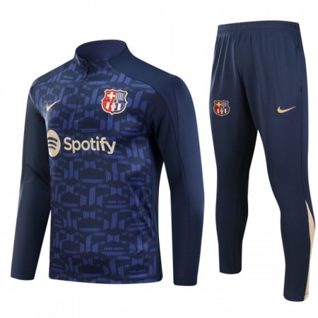 Barcelona Trænings Sweatshirt Dragt 2024-25 Navy Kvart-Zip Barcelona Trænings Sweatshirt Dragt 2024-25 Navy Kvart-Zip
